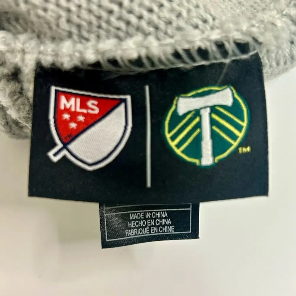 Adidas Kids Portland Timbers Beanie MLS Knit Hat Pom Winter